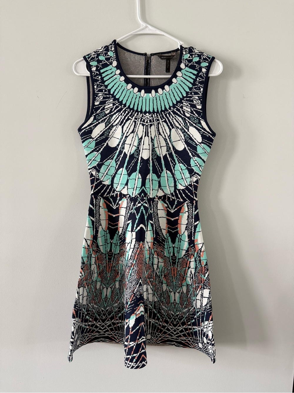 Bcbg cut out back Aztec print dress
